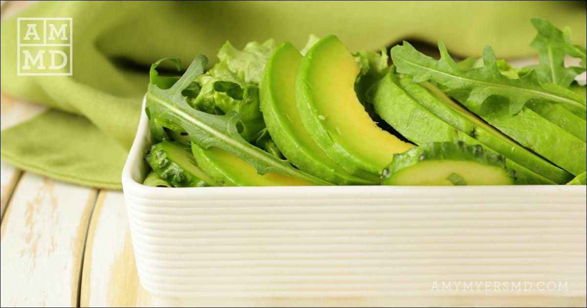 Basil and Arugula Salad with Avocado